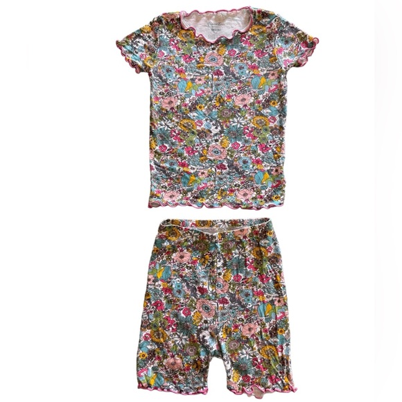 Vaenait Baby Toddler Girl Pajama Set Floral Shorts and Short Sleeve Top Sz 2T - Picture 4 of 14